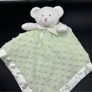 Blankets And Beyond Lovey Green Raised Dots Plush Bear Stuffed Animal Toy